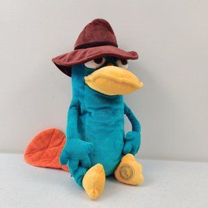 Disney Store Phineas & Ferb Perry the Platypus Agent Plush Toy Stuffed Animal